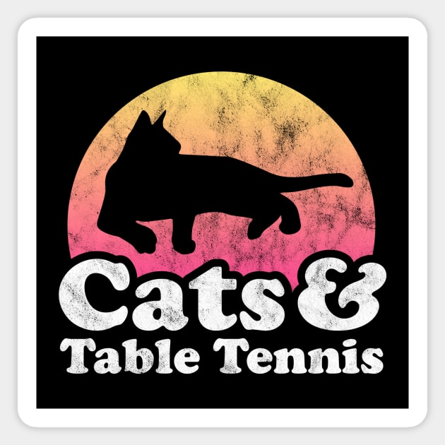 Cats and Table Tennis Gift Sticker by JKFDesigns